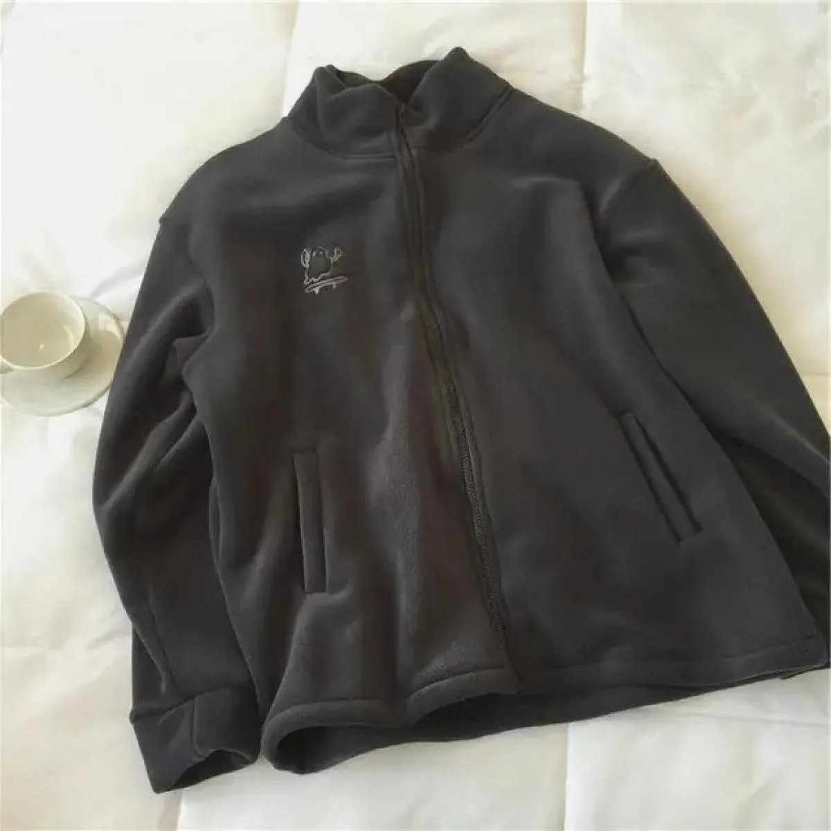 Felpe con cappuccio 2023 Dolcevita ispessito con cerniera Felpa con cappuccio Cardigan Cappotto in pile caldo da donna