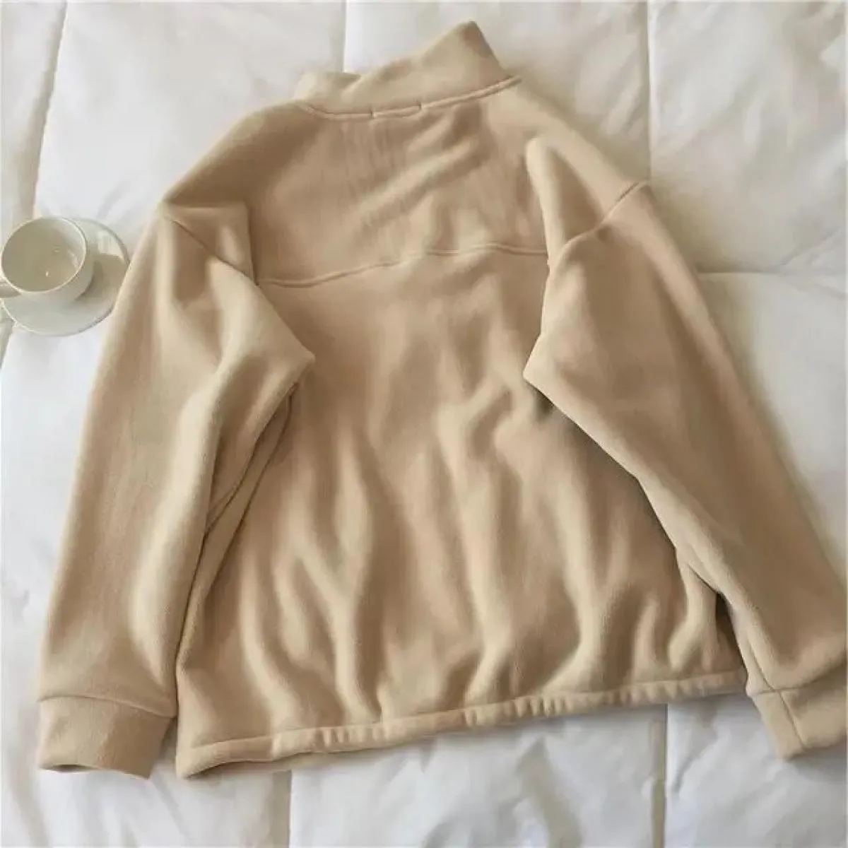 Felpe con cappuccio 2023 Dolcevita ispessito con cerniera Felpa con cappuccio Cardigan Cappotto in pile caldo da donna