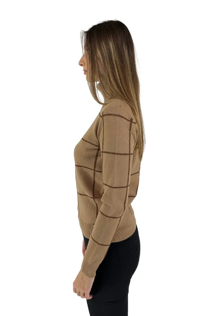 Fly Girl dolcevita in misto viscosa a quadri 11494/01