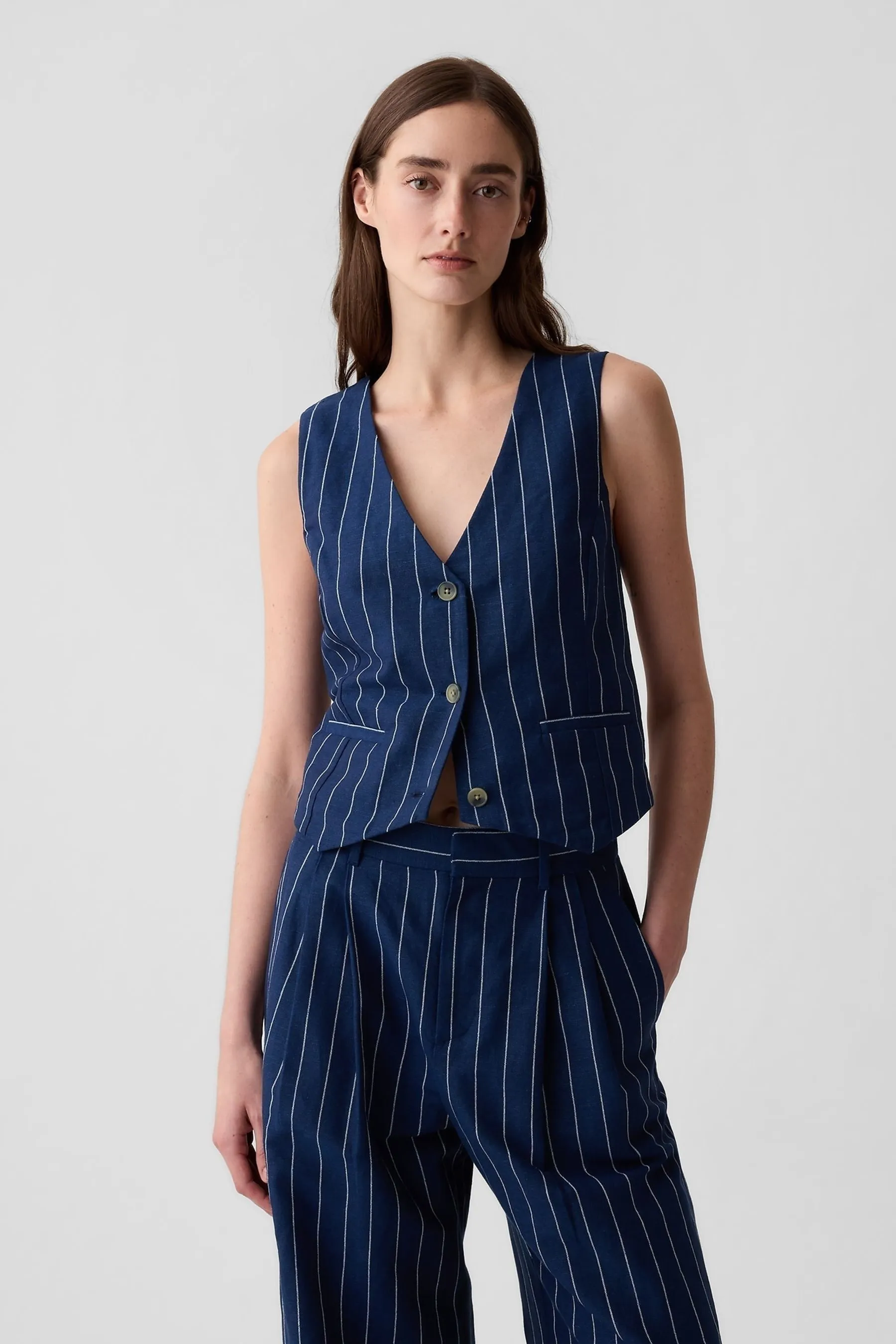 Gap - Gilet in lino e cotone