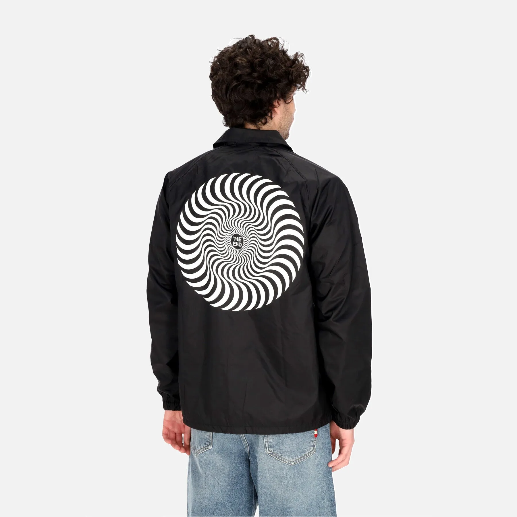 Giacca Coach Jacket Uomo Classic Swirl Windbreaker Black/white