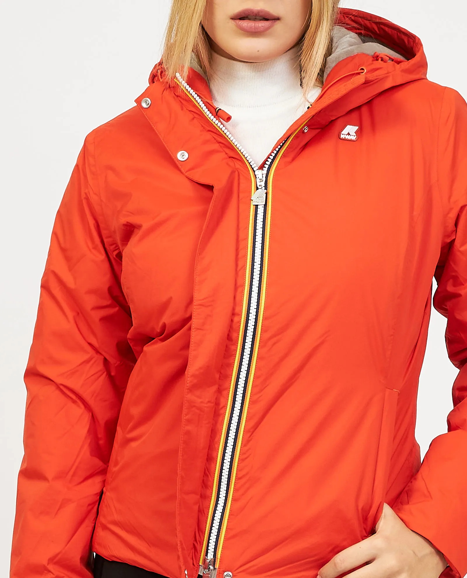Giacca corta Lily ripstop K-way impermeabile con cappuccio