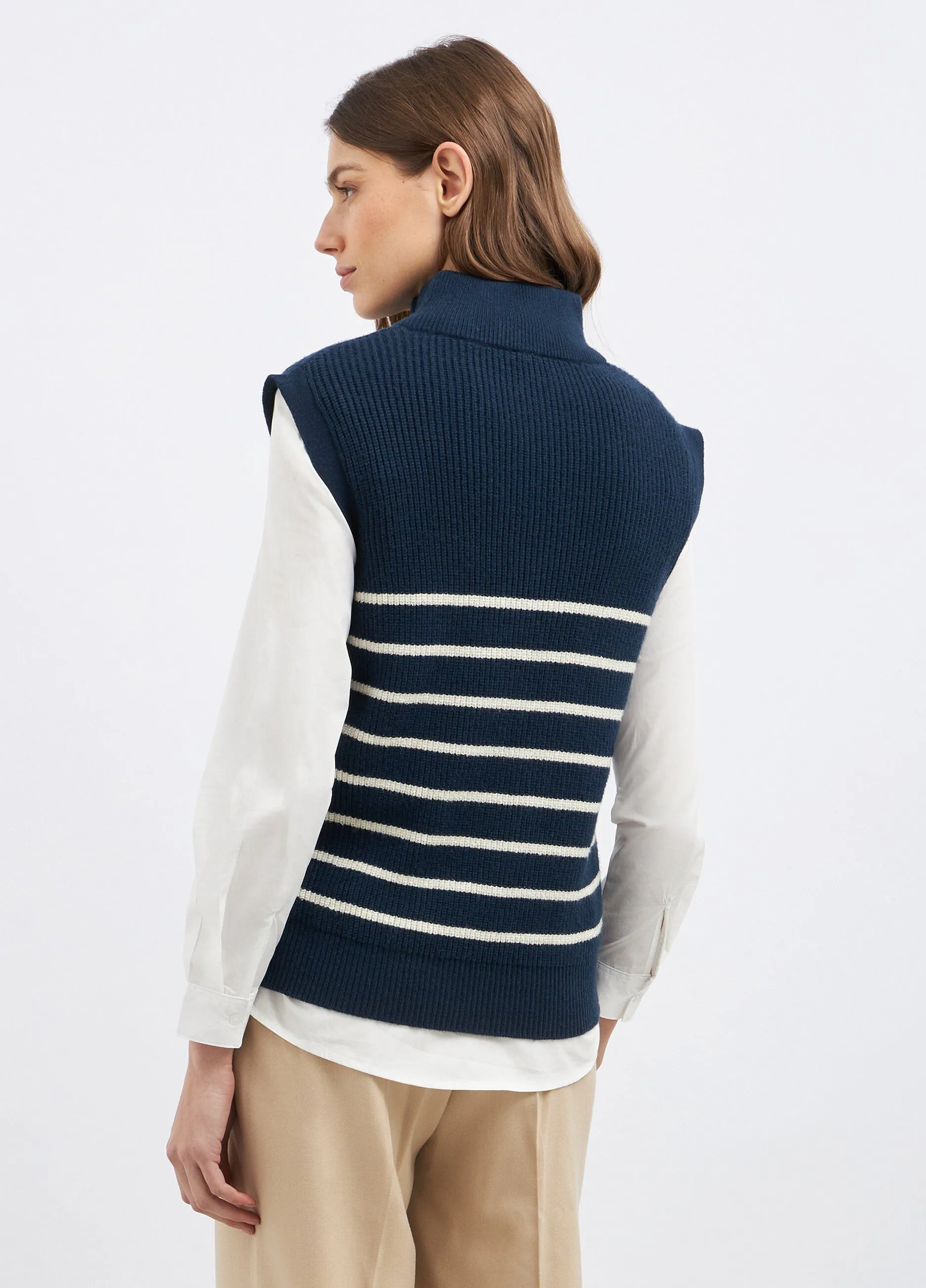 Gilet in costina di misto viscosa donna