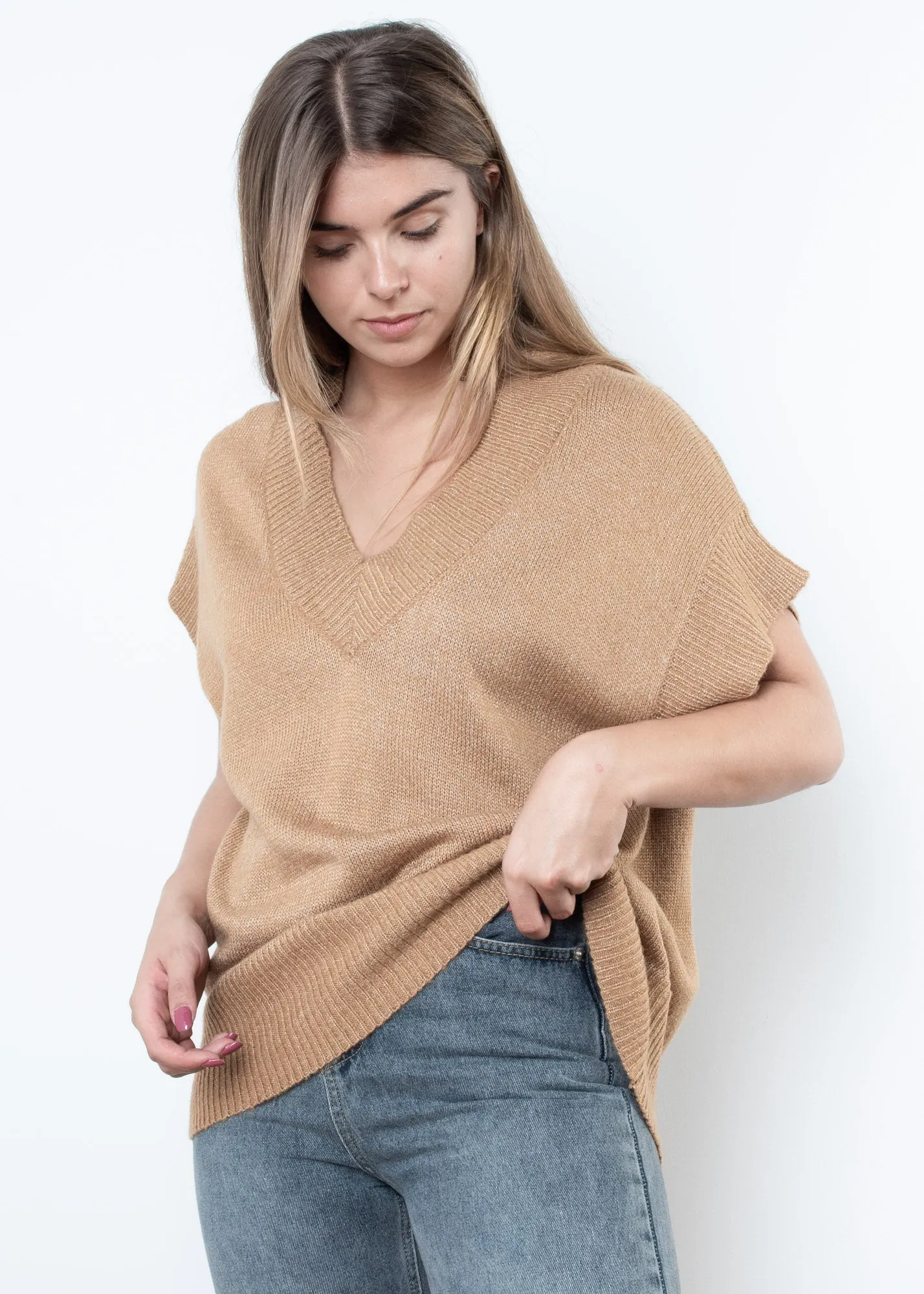 Gilet in maglia oversize