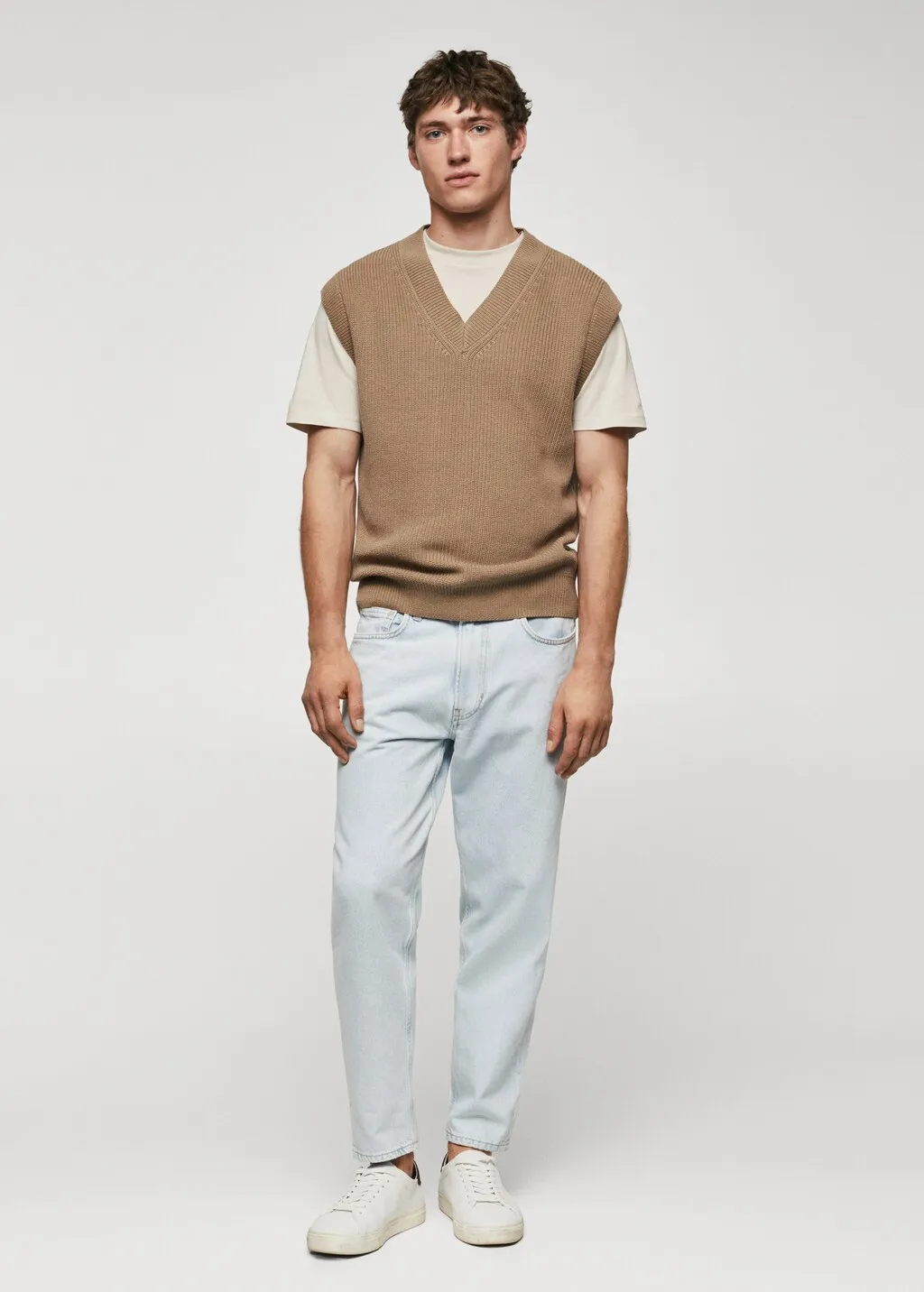 Gilet maglia collo a V