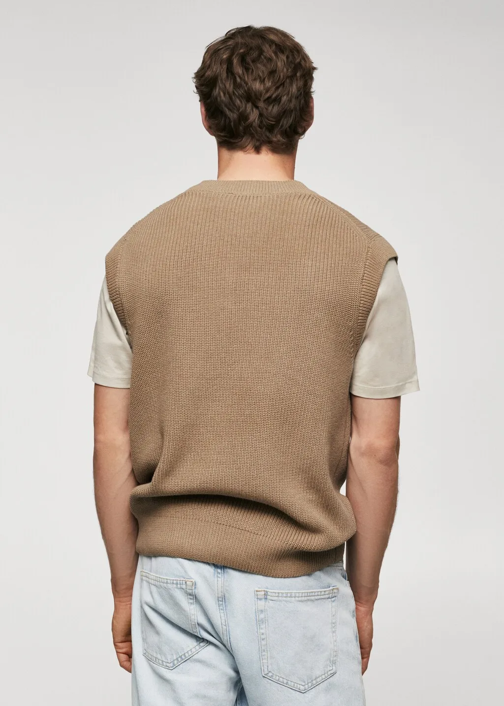 Gilet maglia collo a V