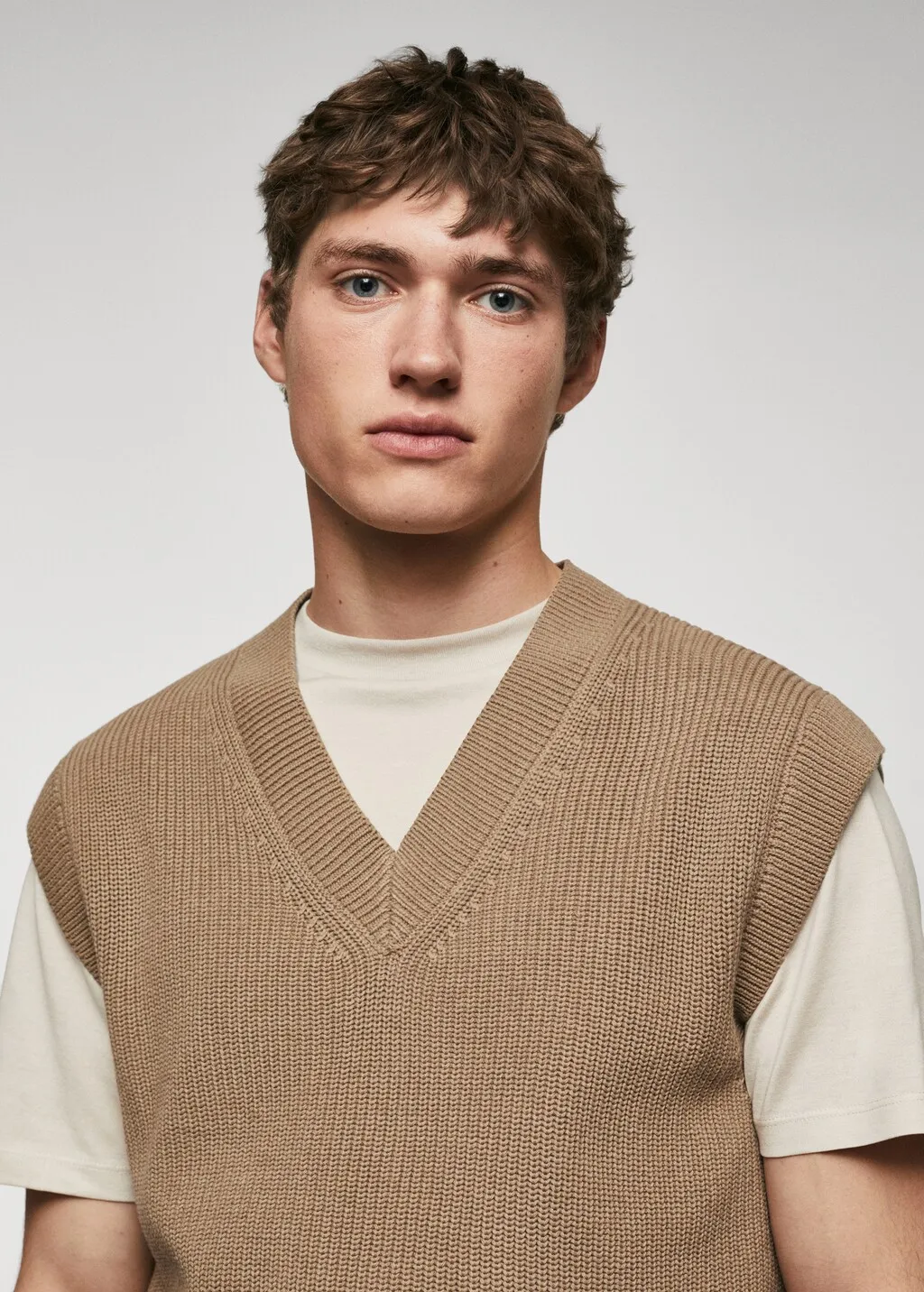 Gilet maglia collo a V