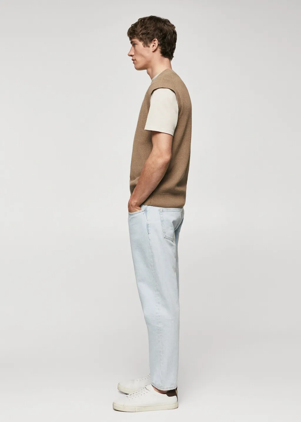 Gilet maglia collo a V