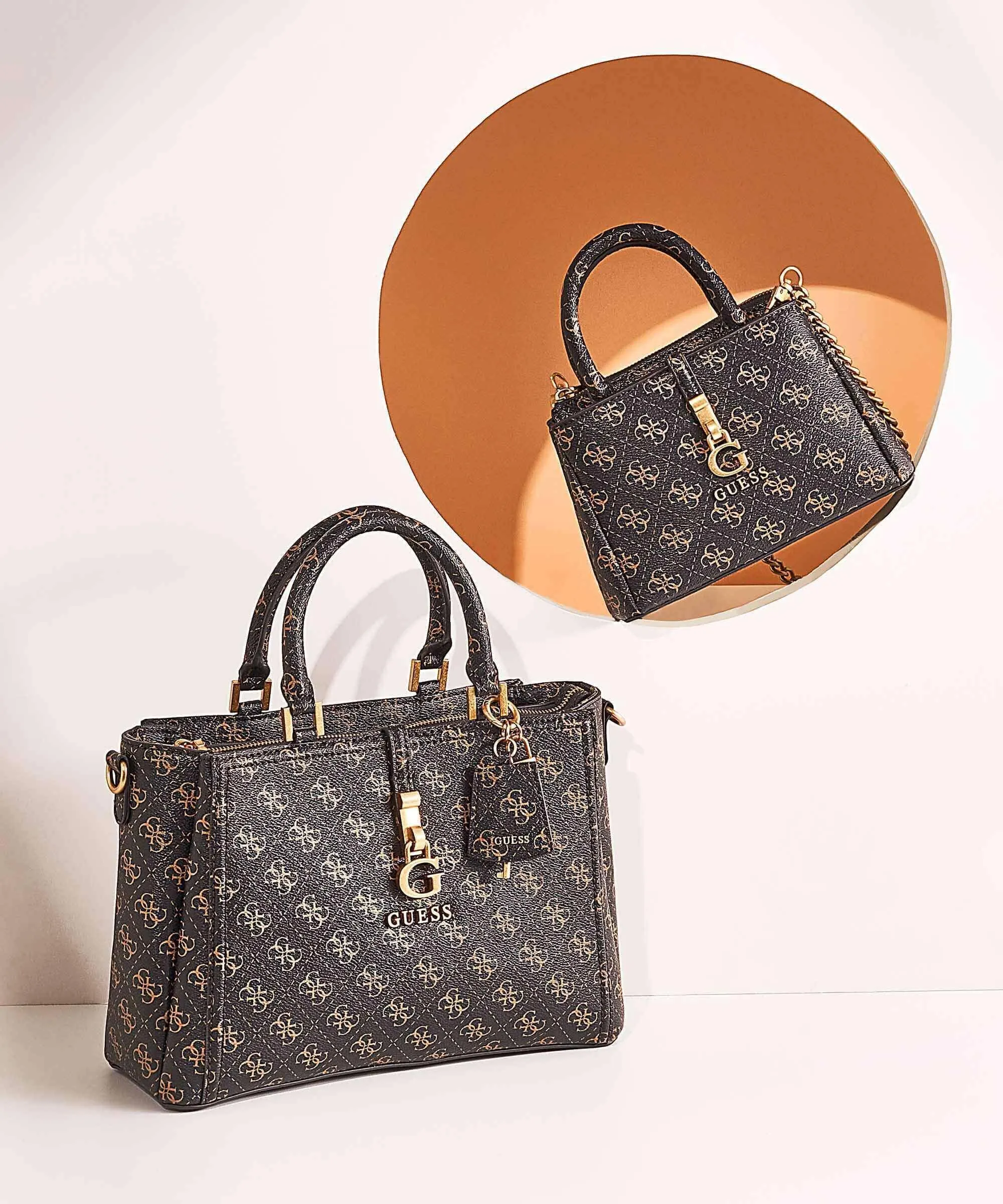  Guess G James Borsa a tracolla pelle sintetica marrone scuro  