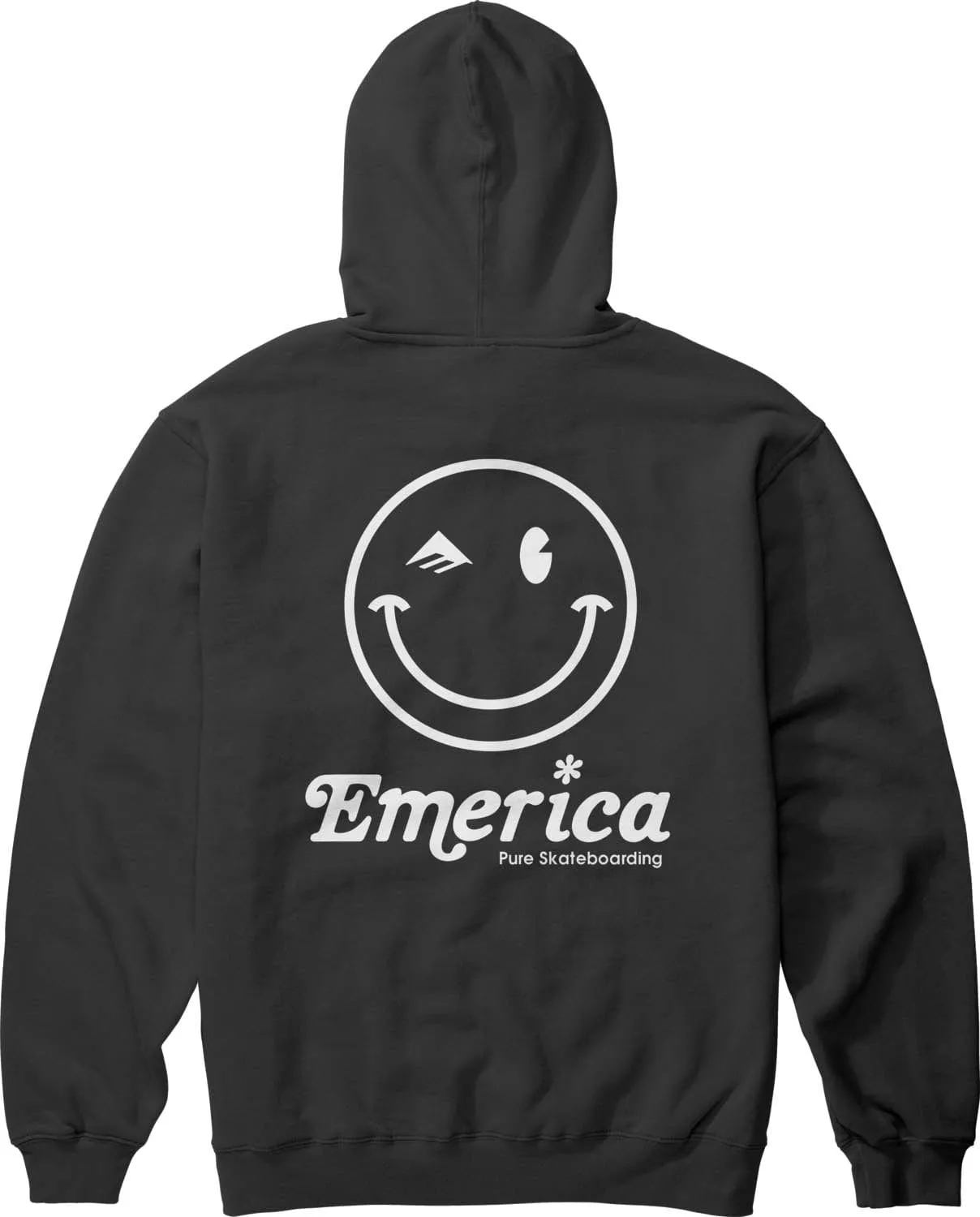 HAPPY FACE HOODIE - BLACK