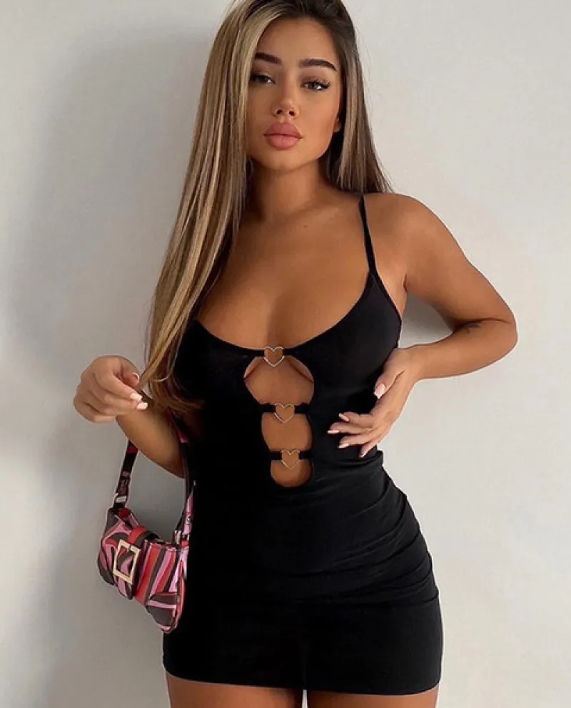 Hirigin Estate 2022 Mini abito senza maniche senza maniche con cut-out per W