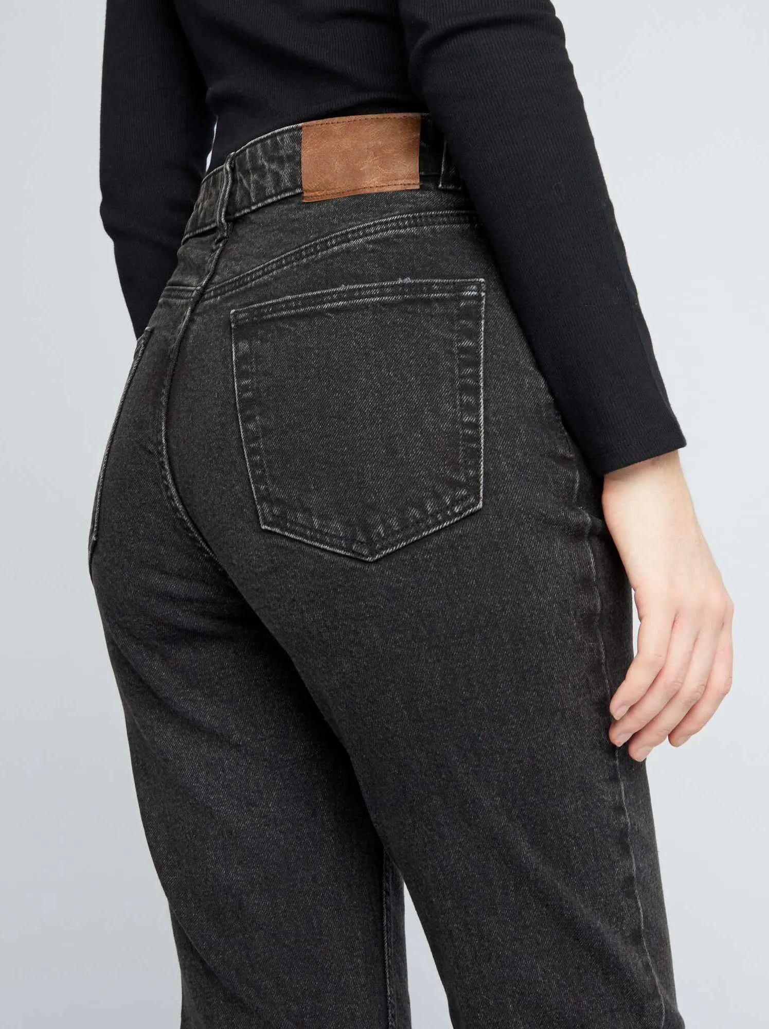 Jeans flare/bootcut a vita alta - NERO