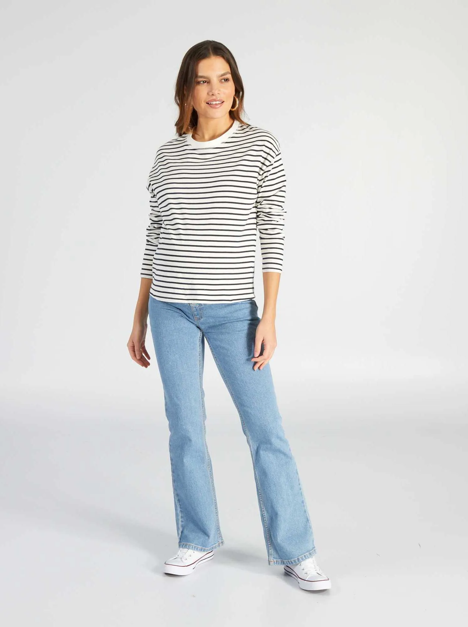 Jeans premaman taglio flare - BLU