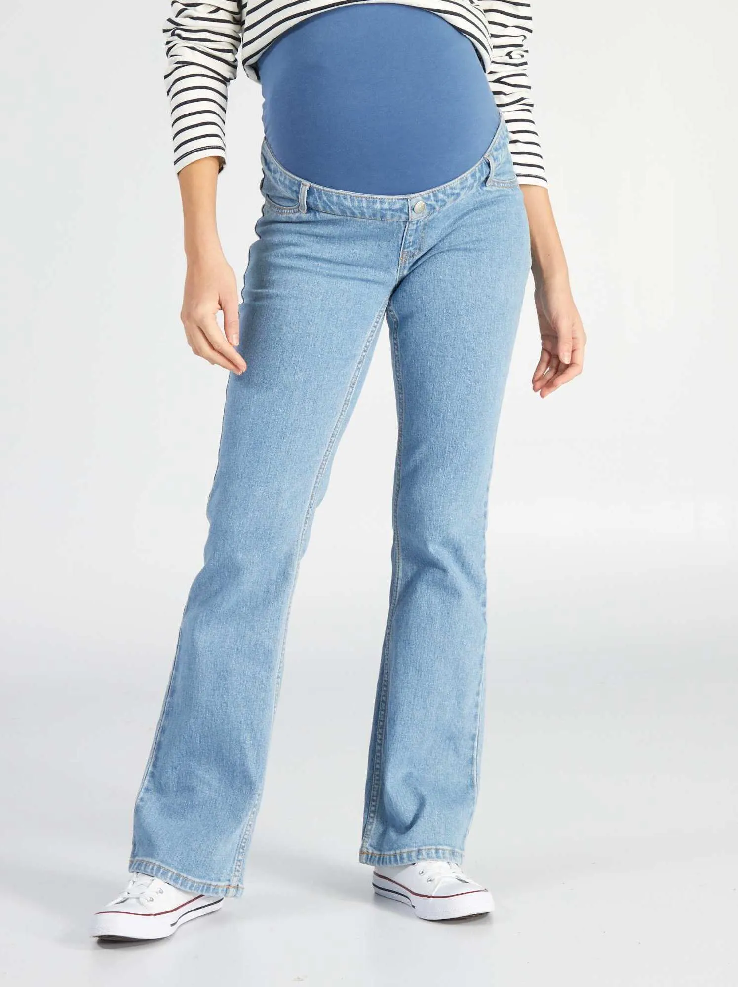 Jeans premaman taglio flare - BLU