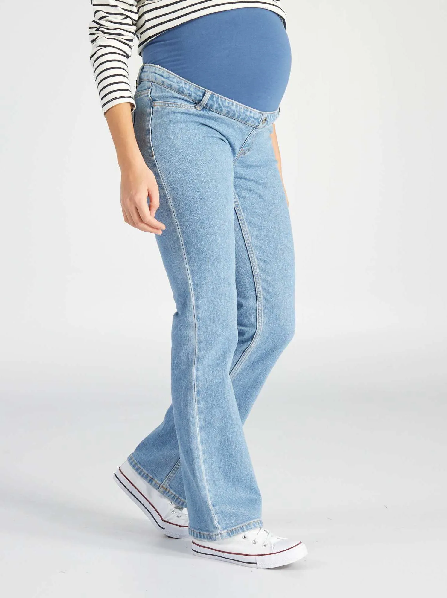 Jeans premaman taglio flare - BLU