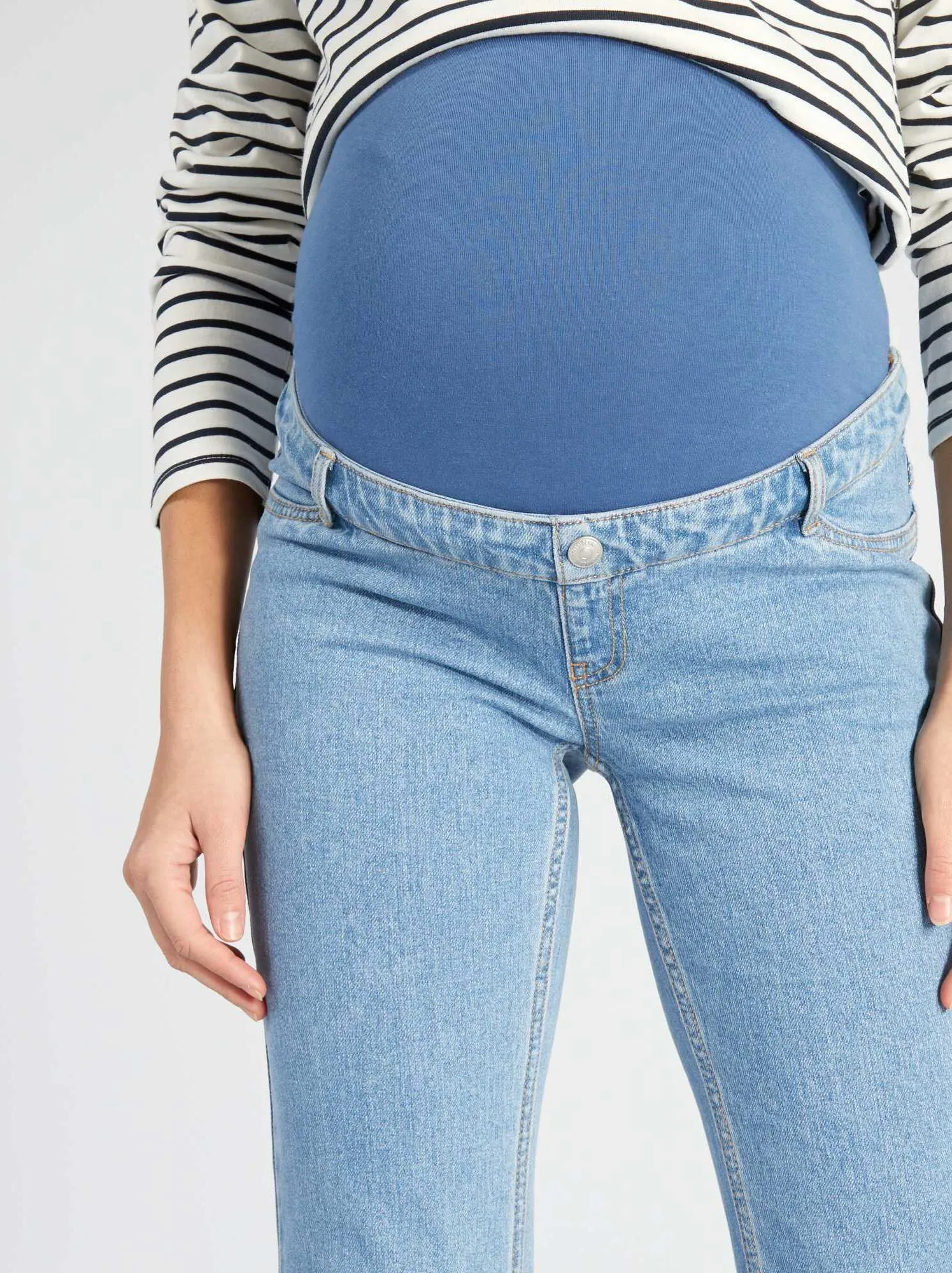 Jeans premaman taglio flare - BLU