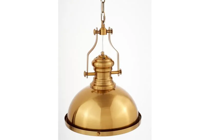 Lampadario a sospensione stile industriale Ettore Ottone