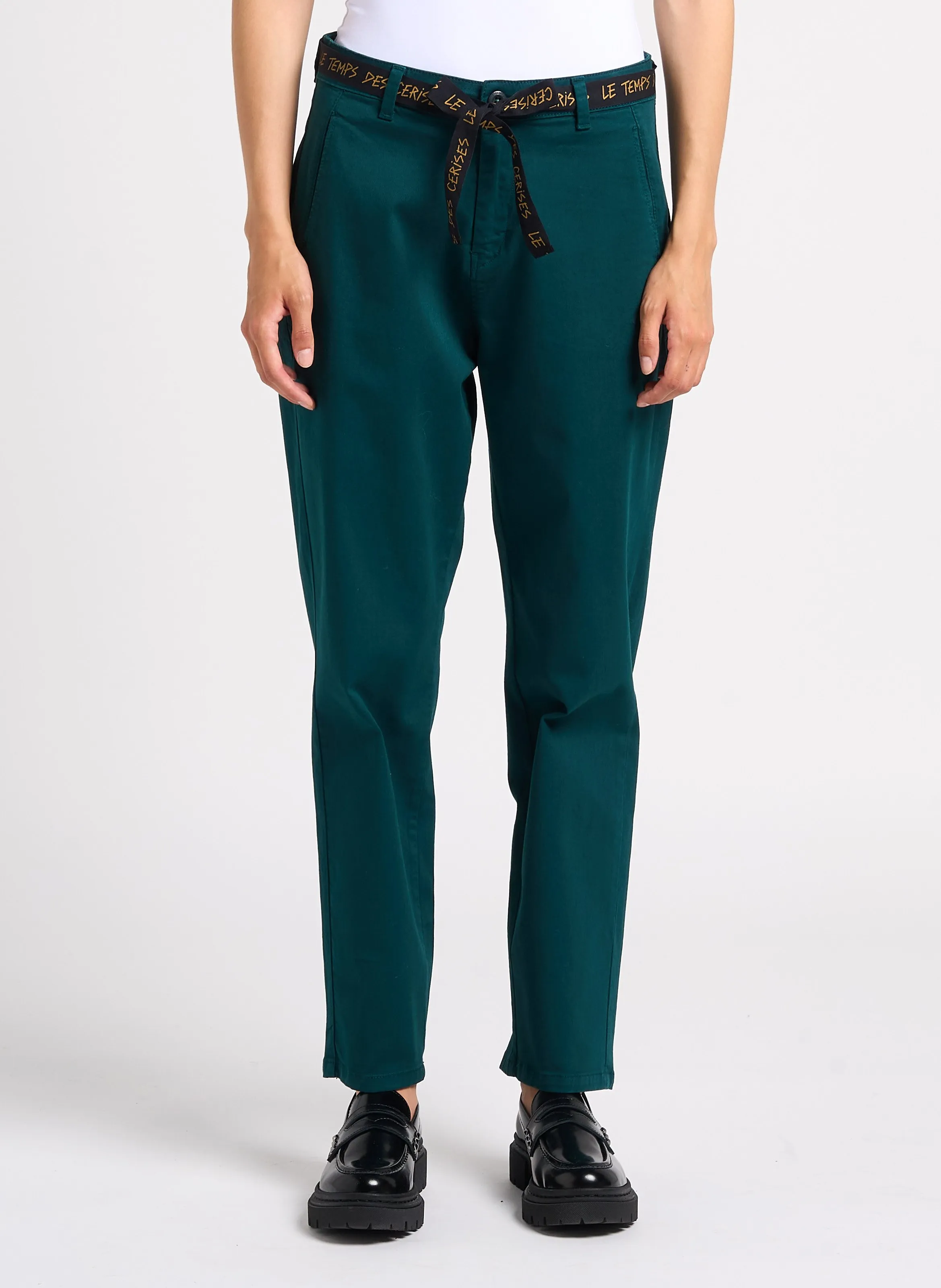  LE TEMPS DES CERISES   ERLE - Pantaloni chino in misto cotone | Blu