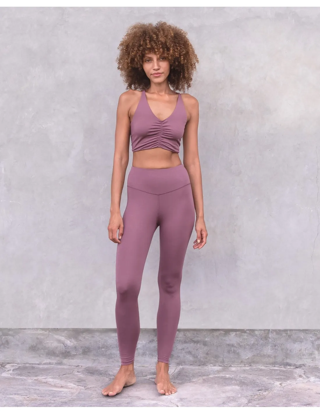 LEGGINGS BASIC YOGA IN COTONE BIOLOGICO "ANNA"