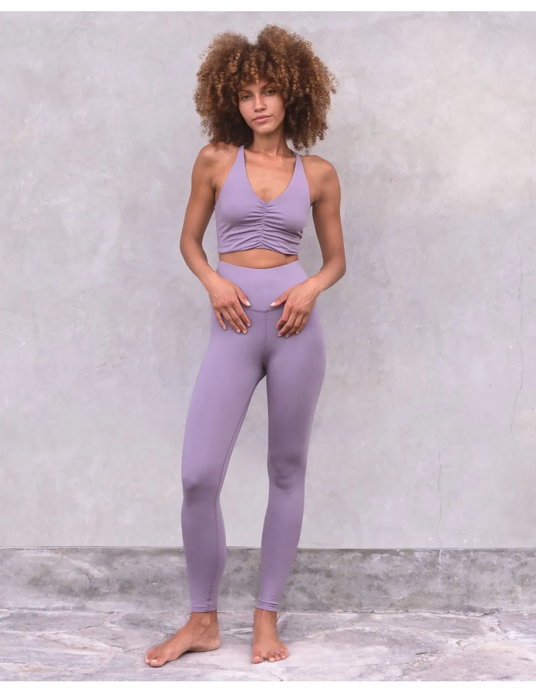 LEGGINGS BASIC YOGA IN COTONE BIOLOGICO "ANNA"