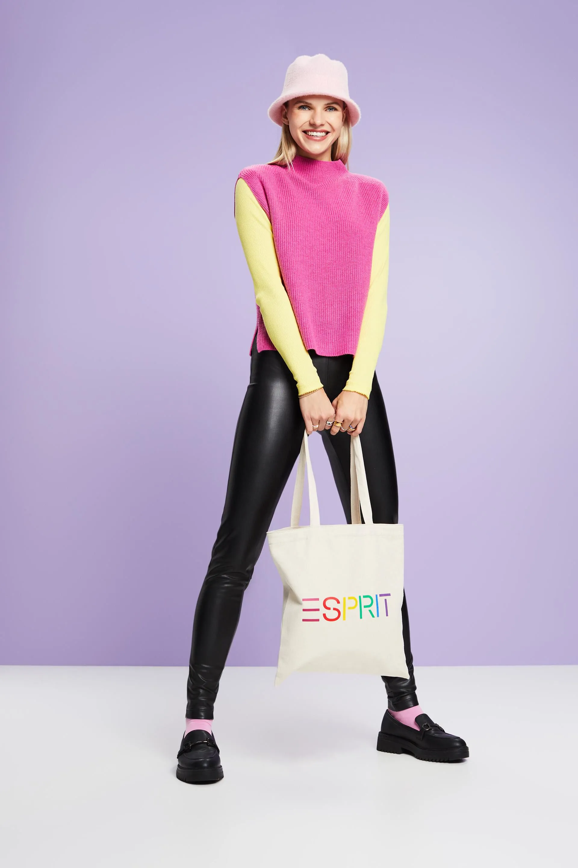 Leggings in ecopelle