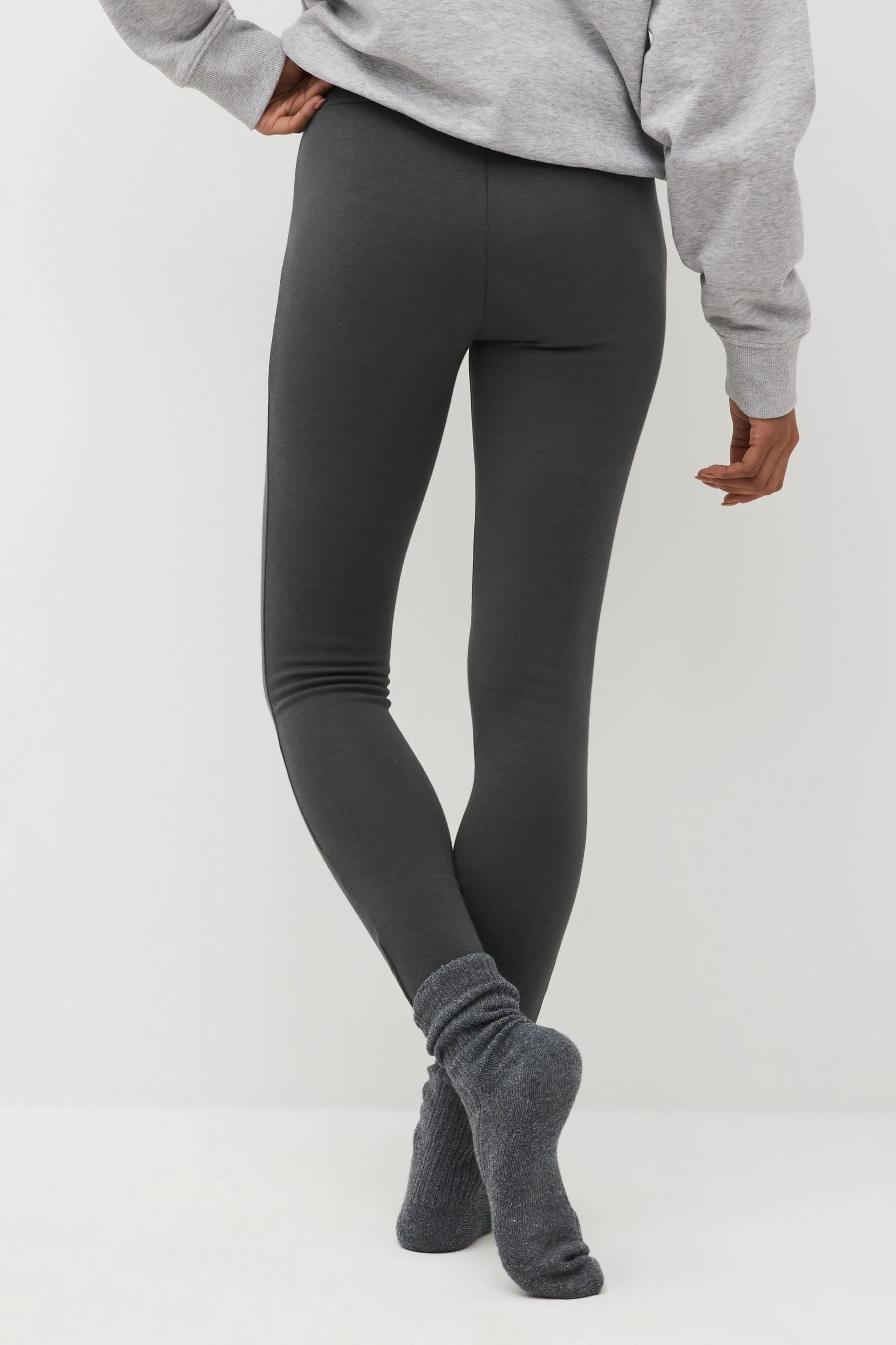 Leggings in pile a coste