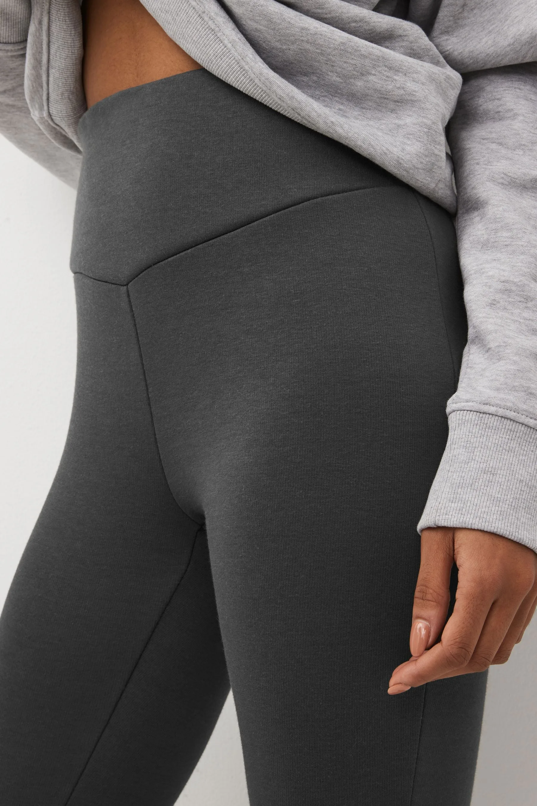 Leggings in pile a coste