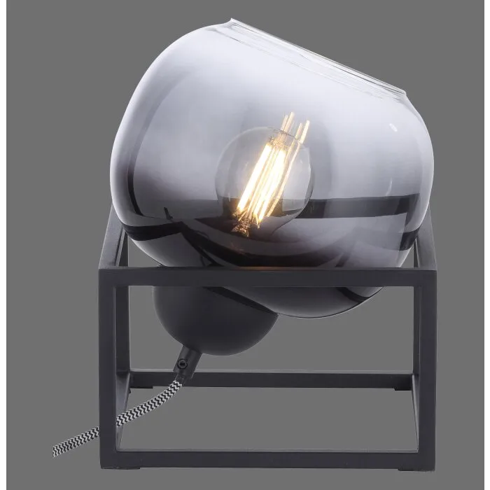 Leuchten-Direkt ZEA Lampada da tavolo Nero, 1-Luce