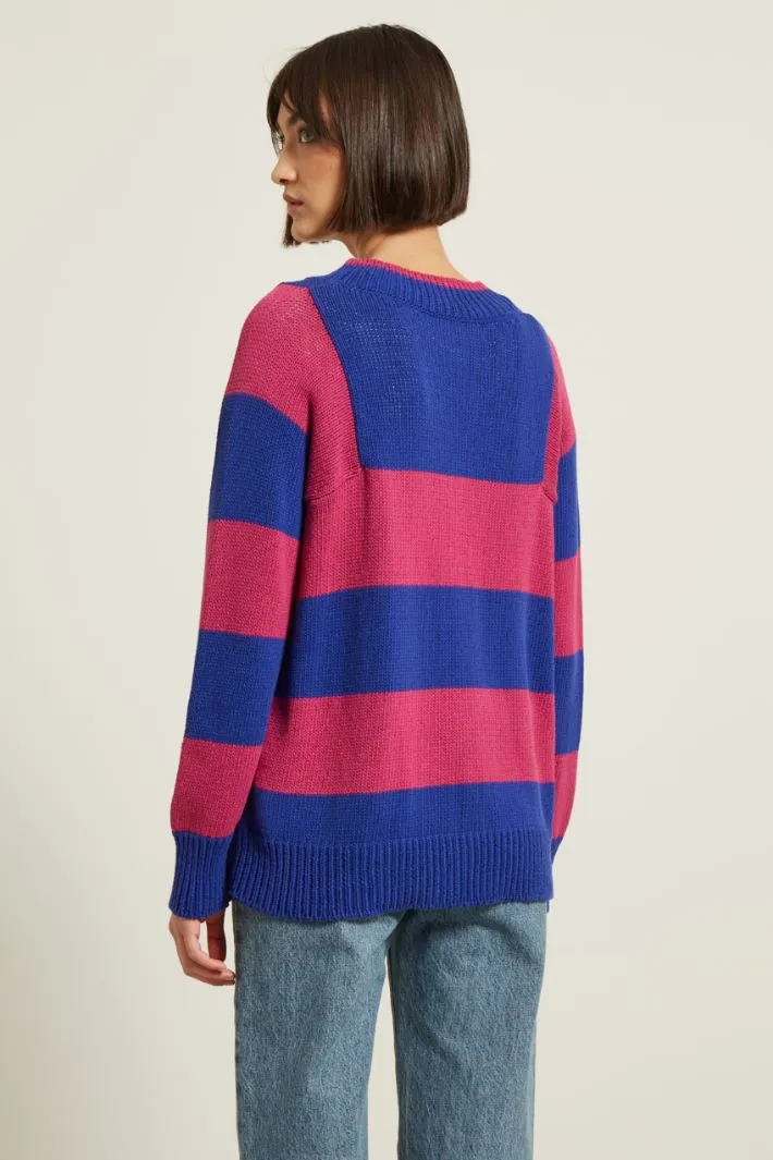 Maglia con motivo a intarsio