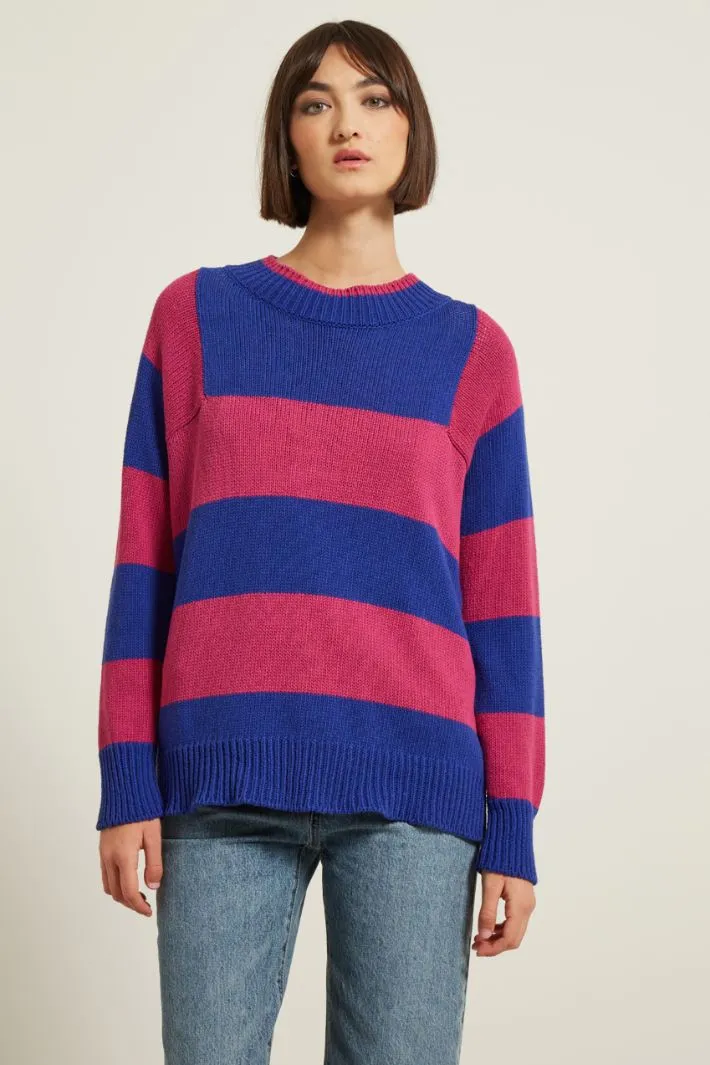 Maglia con motivo a intarsio