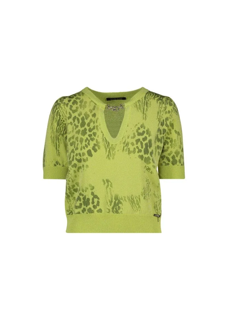 Maglia in filato con stampa