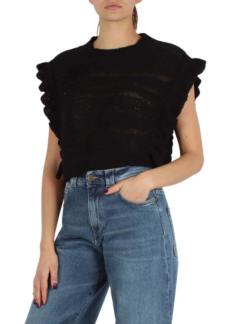Maglia in misto cotone e viscosa GINESTRA