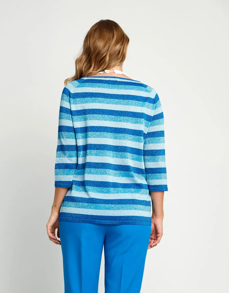 Maglia jacquard stampa foglie