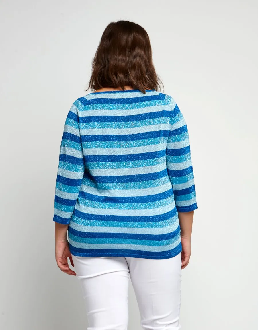 Maglia jacquard stampa foglie