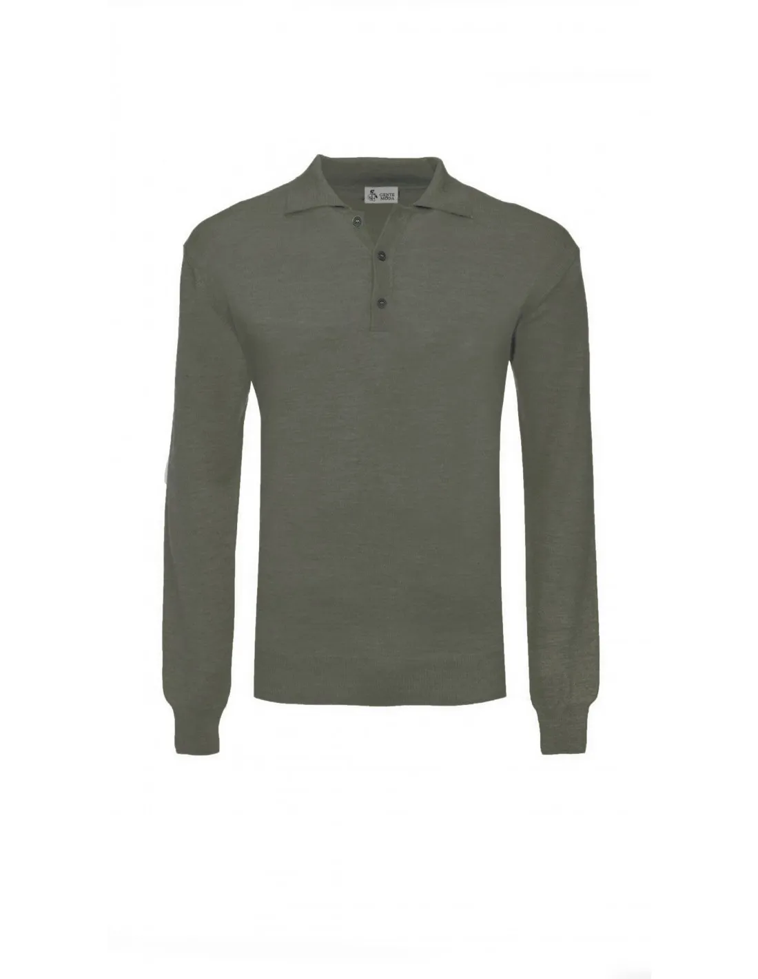 Maglia polo lana merino 4 stagioni marrone