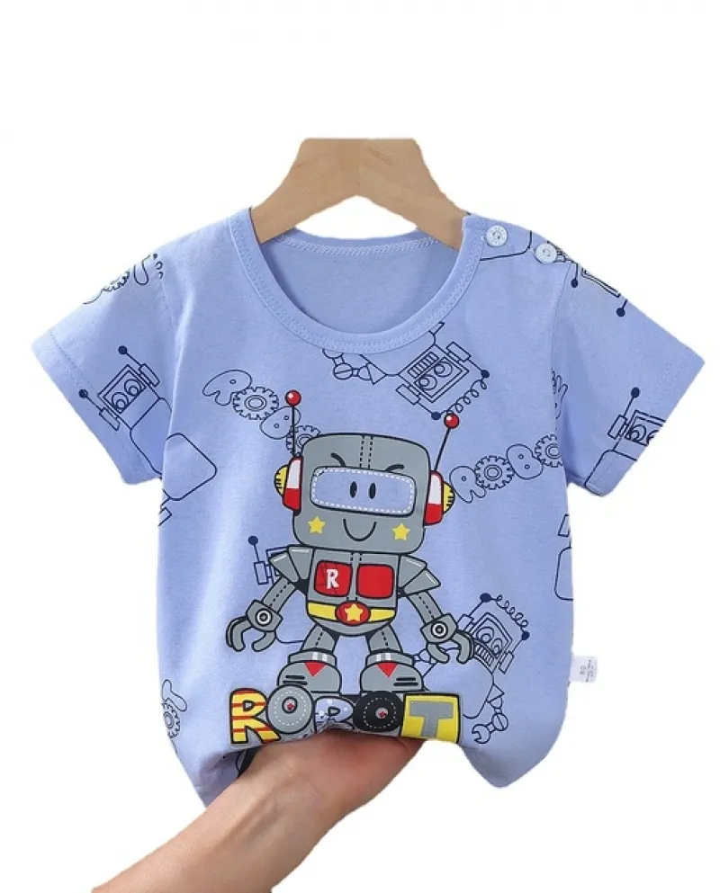 Maglietta a maniche corte per bambini Vestiti estivi per ragazze in puro cotone Vestiti per bambini estivi per bambini 2022 Capp