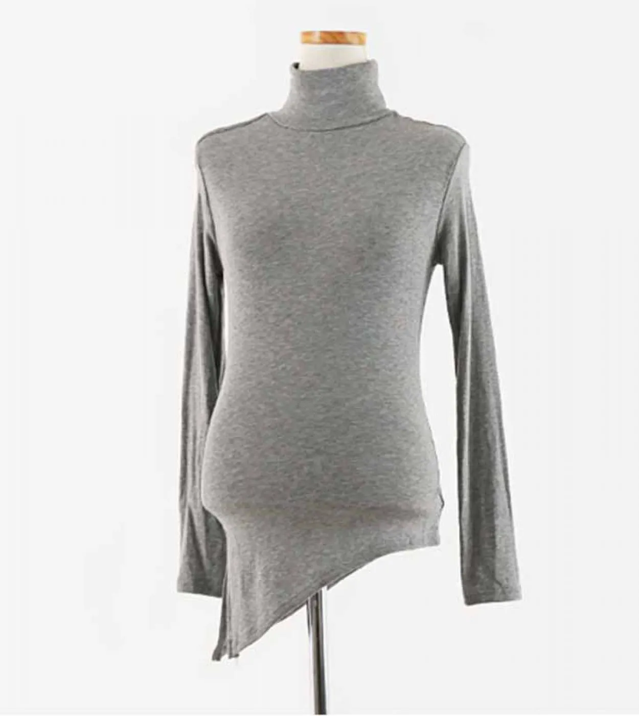 Maglietta bianca casual con spacco a spalle scoperte Maglietta autunno inverno New Fashion Dolcevita Slim Bottoming 12202shirt