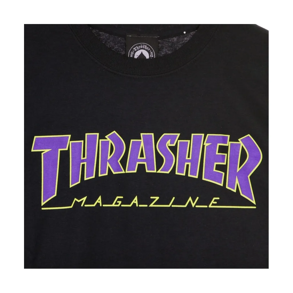 MAGLIETTA OUTLINED BLACK/PURPLE