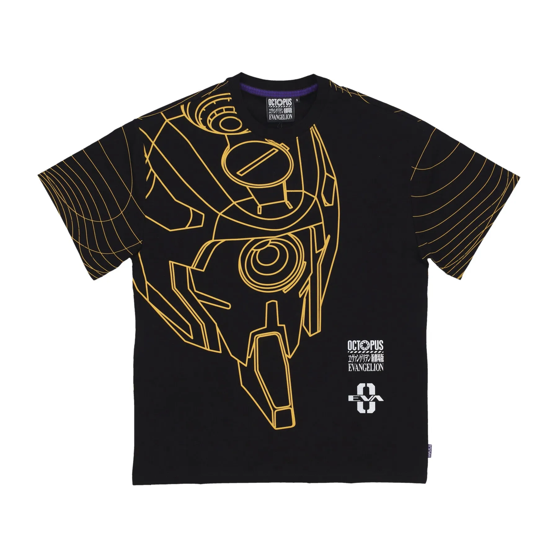 Maglietta Uomo Evangelion 00 Flowing Octopus Tee Black