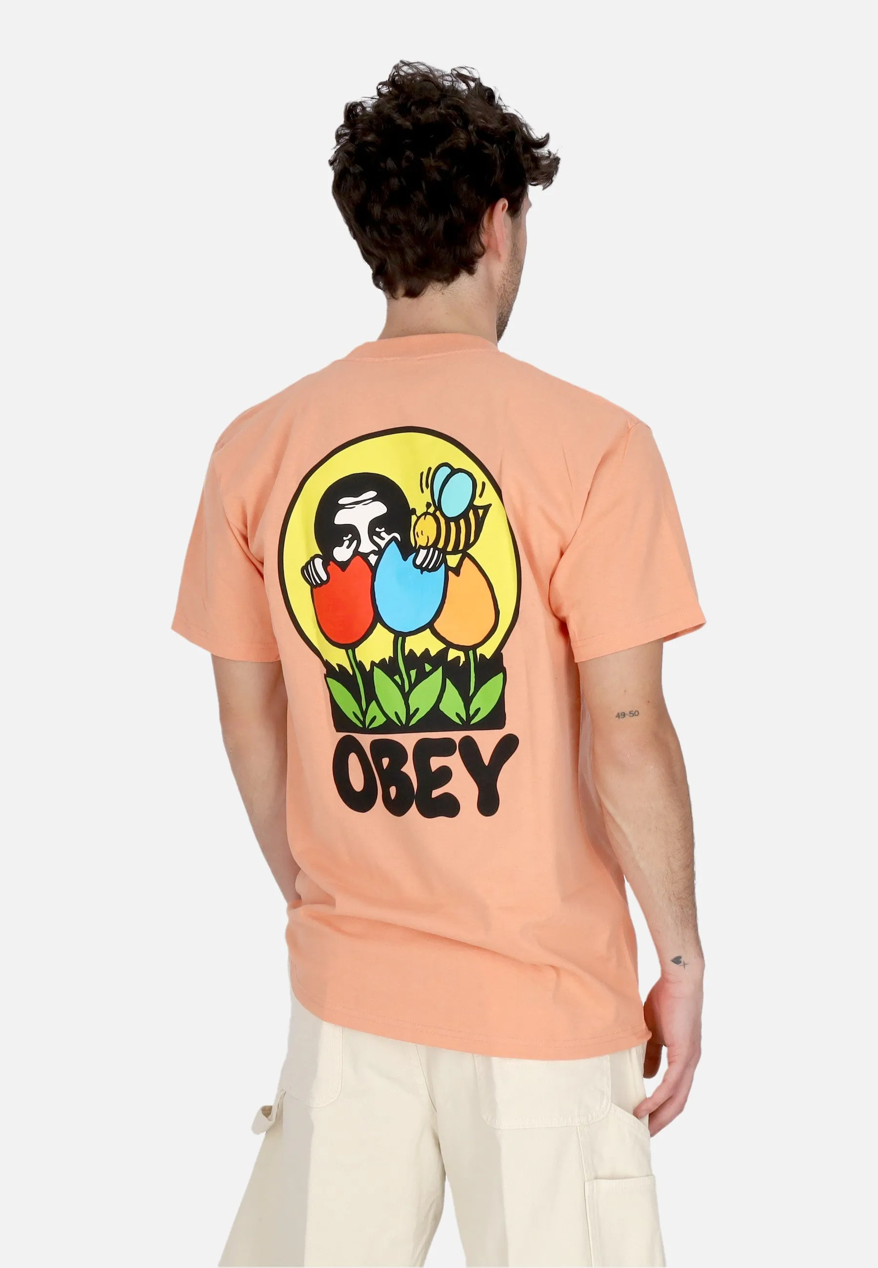 Maglietta Uomo Obey Was Here Classic Tee Citrus