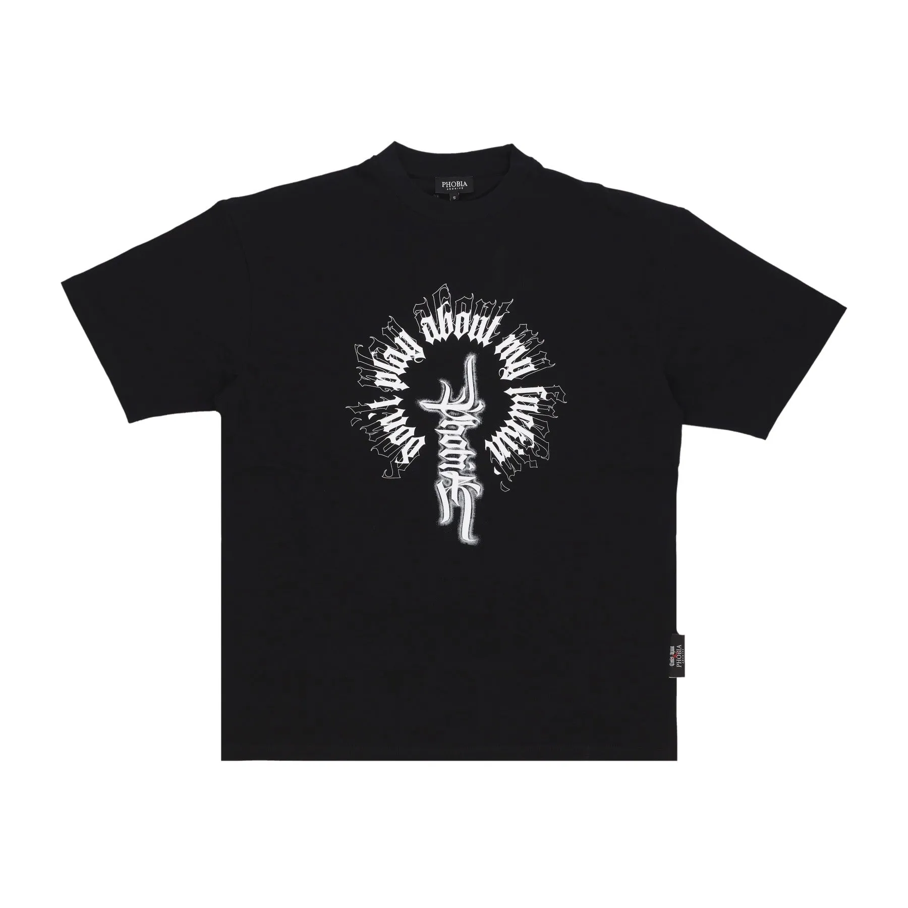 Maglietta Uomo Phobia Print Tee X Emis Killa Black