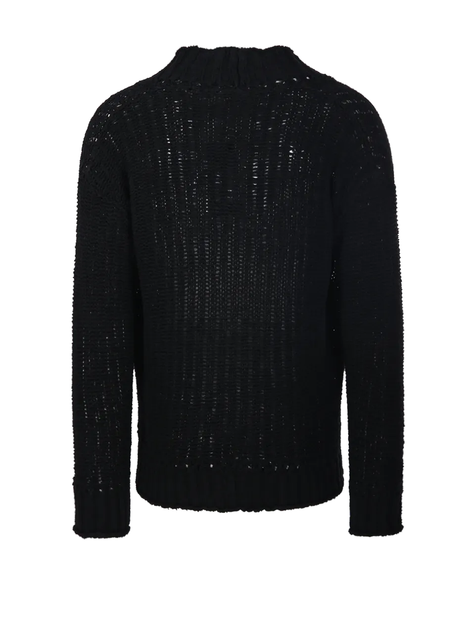 MEN ROBERTO COLLINA BLACK COTTON CARDIGAN