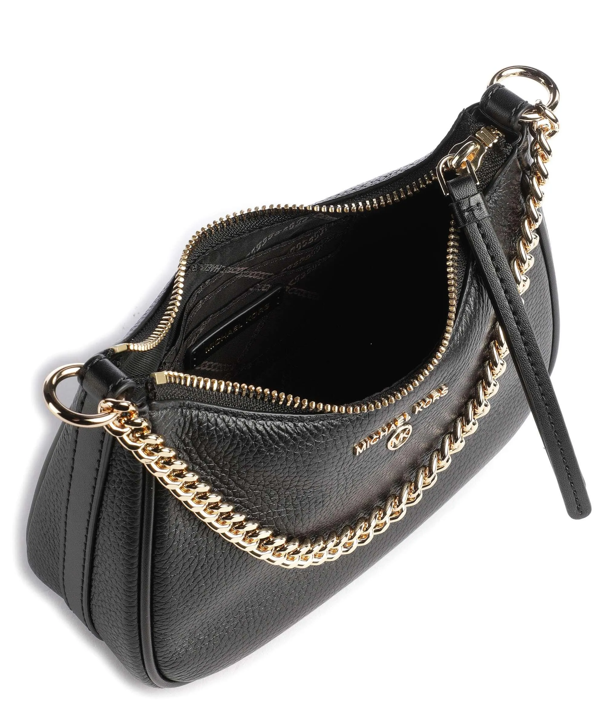  Michael Kors Jet Set Charm Borsa a spalla pelle di vacchetta grana nero  