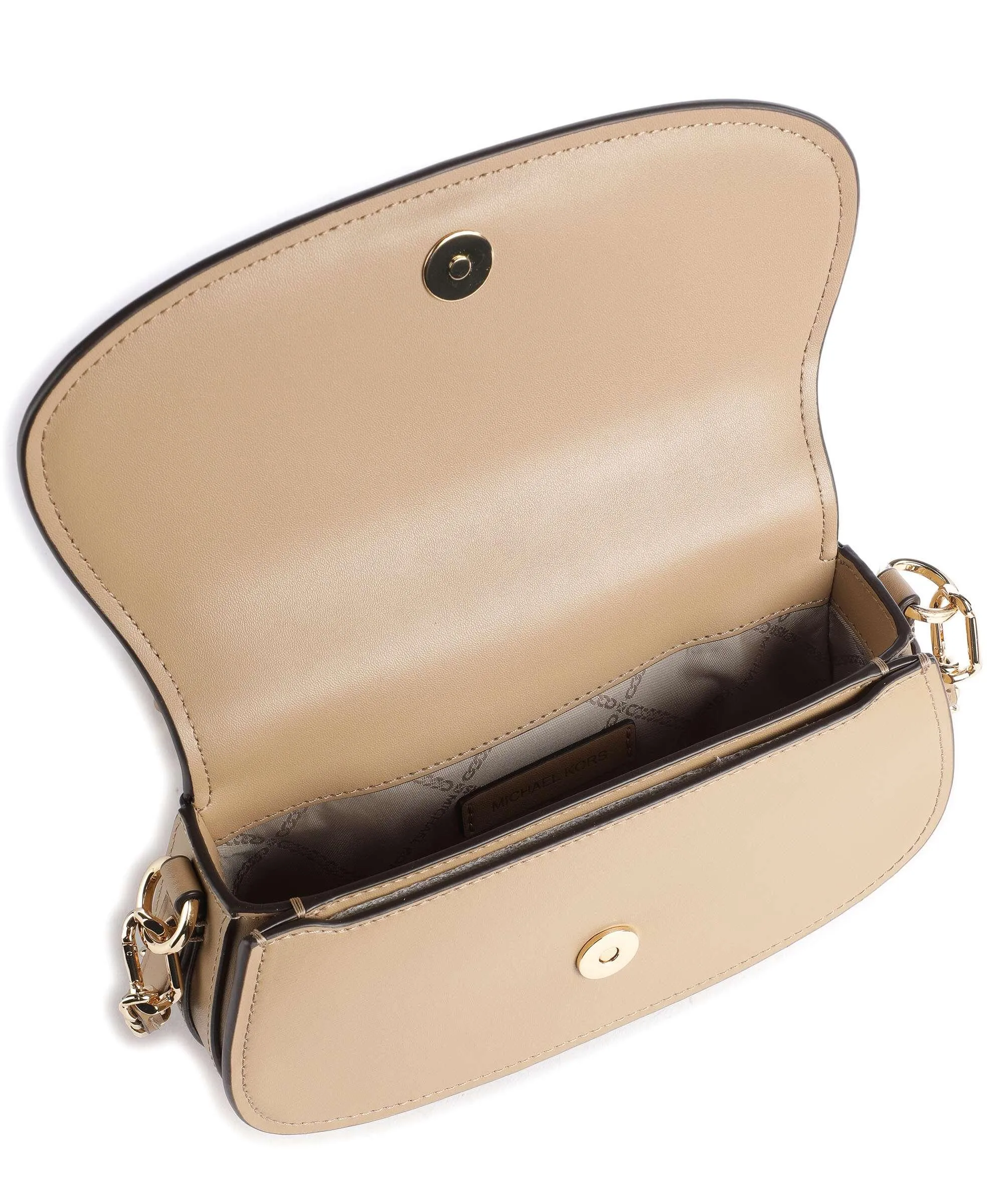  Michael Kors Mila Borsa a tracolla pelle di vacchetta finemente grana marrone chiaro  