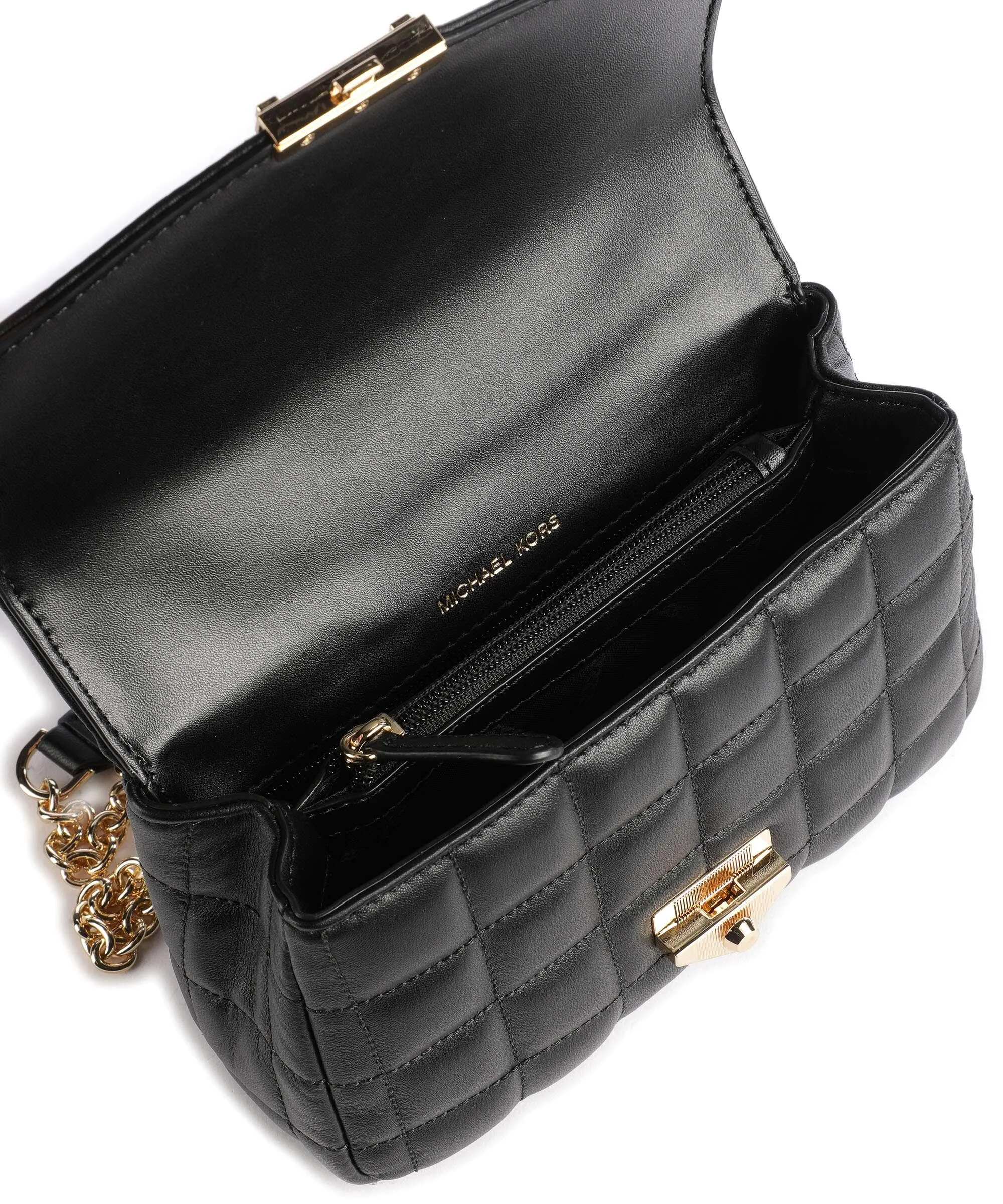  Michael Kors Soho Borsa a spalla cuoio di agnello nero  