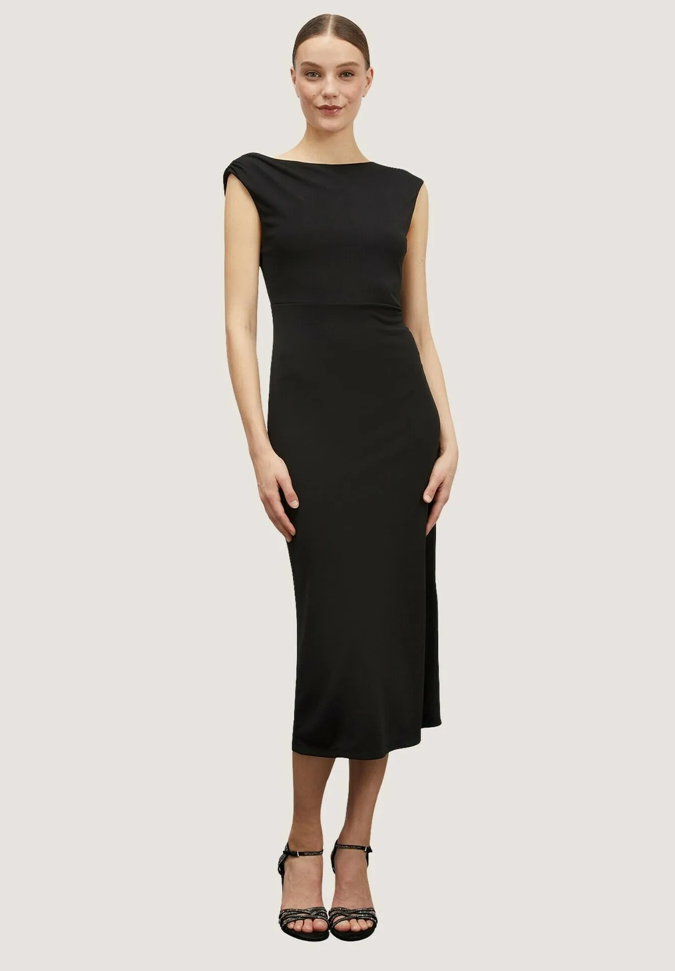 MIDI CON CUT-OUT POSTERIORE - Vestito di maglina