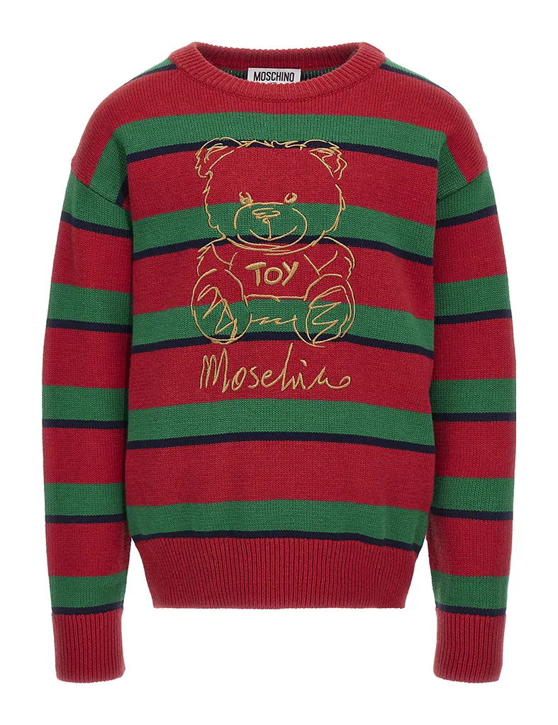 Moschino maglia a righe con intarsio
