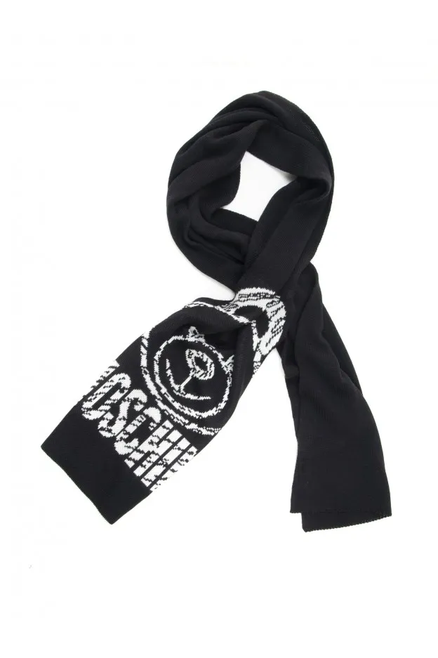 Moschino Sciarpa Orso Con Logo