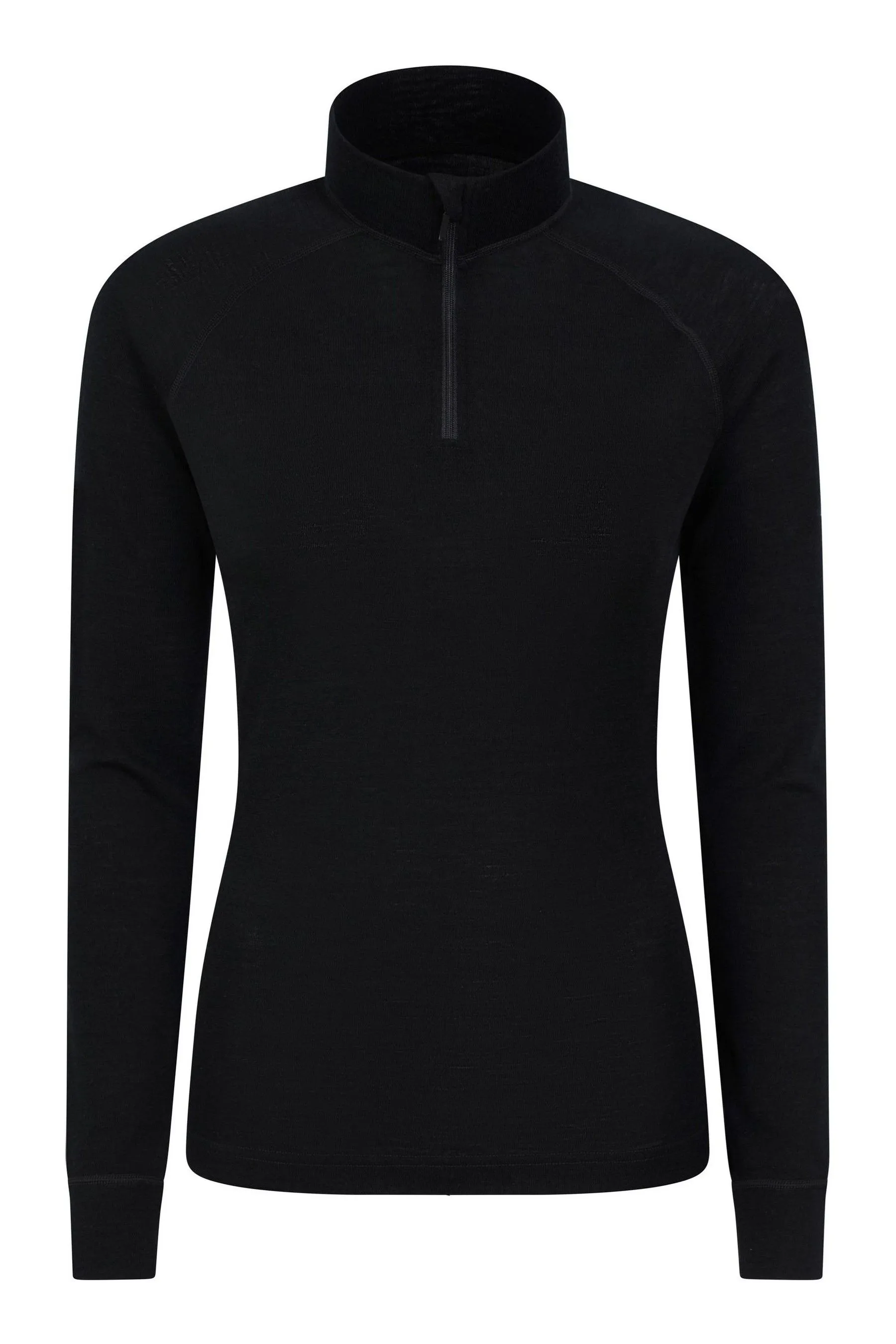 Mountain Warehouse Donna - Top termico Con zip in lana merino