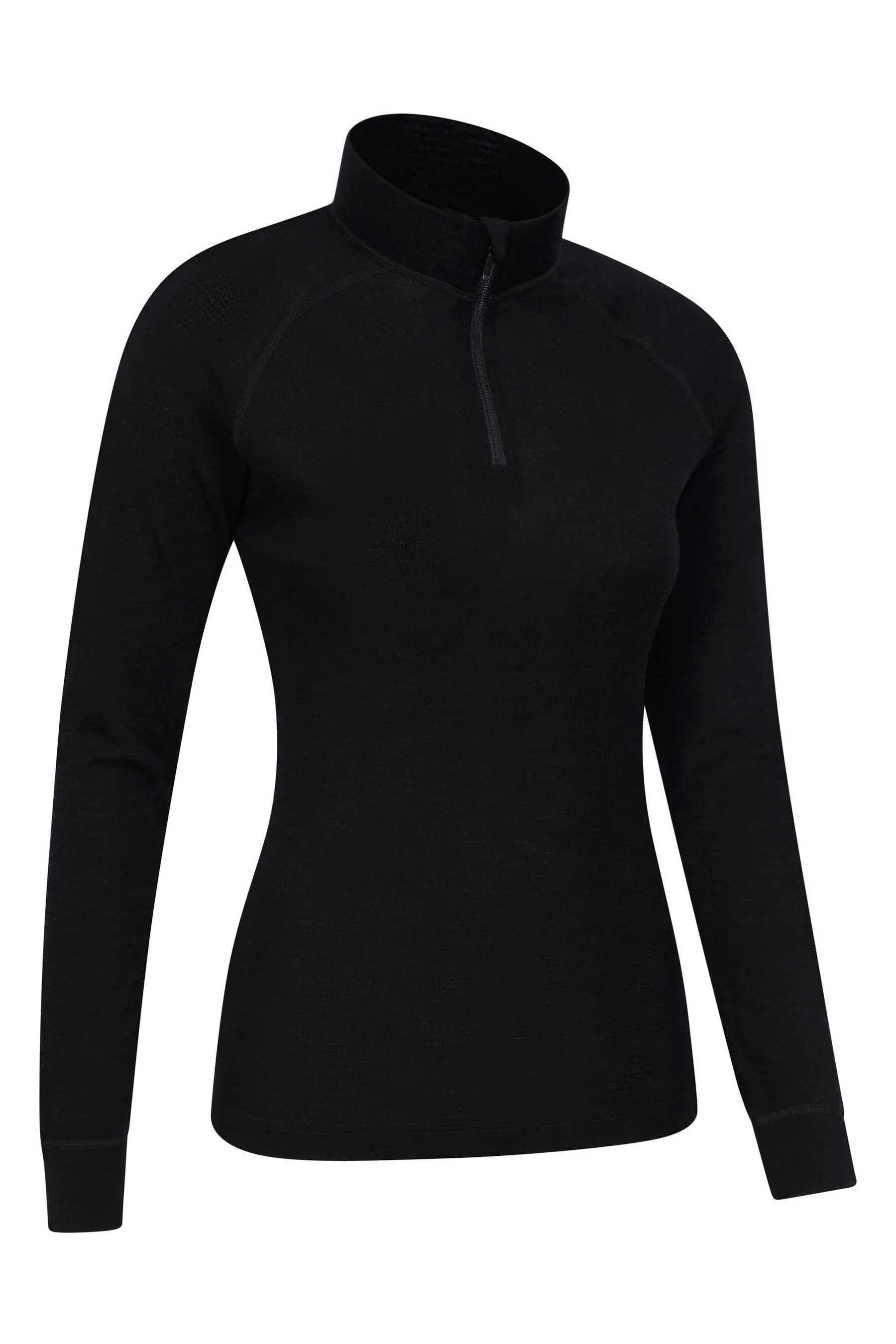 Mountain Warehouse Donna - Top termico Con zip in lana merino